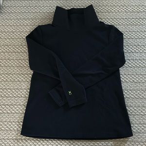 Dudley Stephens navy blue Greenpoint turtleneck in Vello Fleece